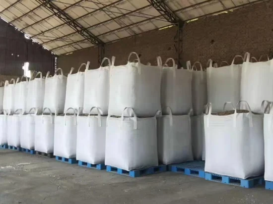 Personalizzazione di base Big Bag da 1 tonnellata per sabbia e pietra con copertura superiore del tubo circolare, beccuccio superiore, FIBC, serbatoio di scarico inferiore, riempitivo tubolare, Fla inferiore