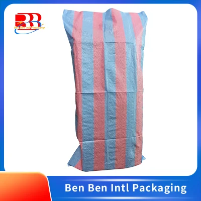 Imballaggio laminato in fabbrica Sacco da 50 kg Imballaggio Grano Riso Patate Farina Zucchero Fertilizzante Semi Mangime Mais Borsa in tessuto PP trasparente