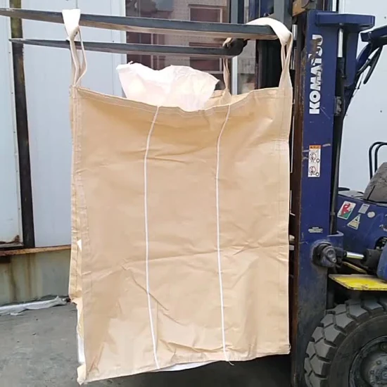 Big Bag sfuso FIBC da 1000 kg di colore bianco con corpo a pannello a U