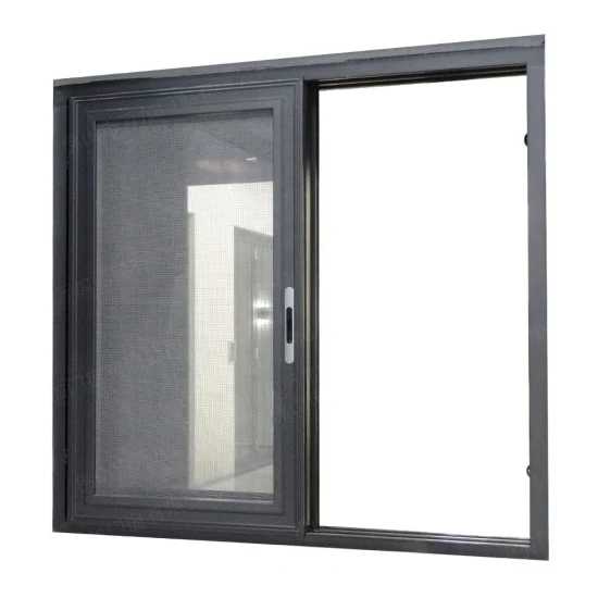 Finestre scorrevoli in alluminio con design ad alta efficienza energetica, finestre scorrevoli lisce, altre finestre scorrevoli in vetro e alluminio