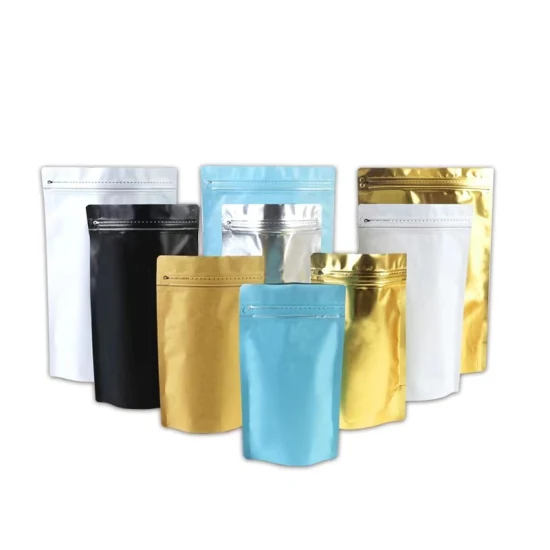 Sacchetti di caffè stand up colorati opachi con valvola, imballaggi stampati personalizzati all'ingrosso